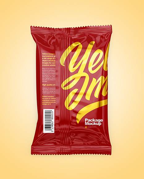 Glossy Snack Package Mockup