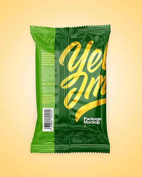 Glossy Snack Package Mockup