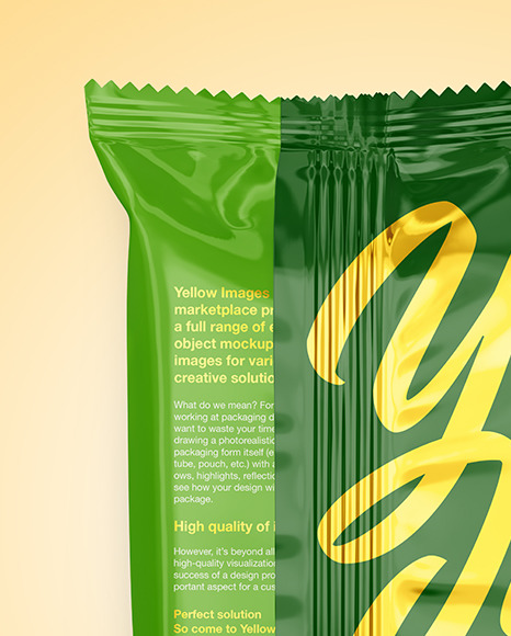 Glossy Snack Package Mockup