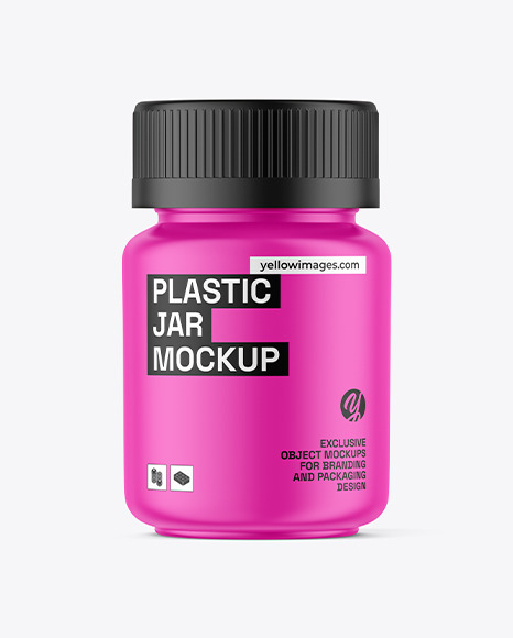 Matte Plastic Jar Mockup