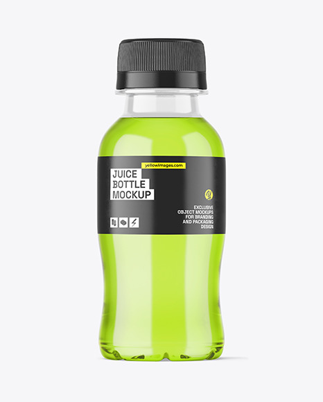 Clear PET Juice Bottle Mockup