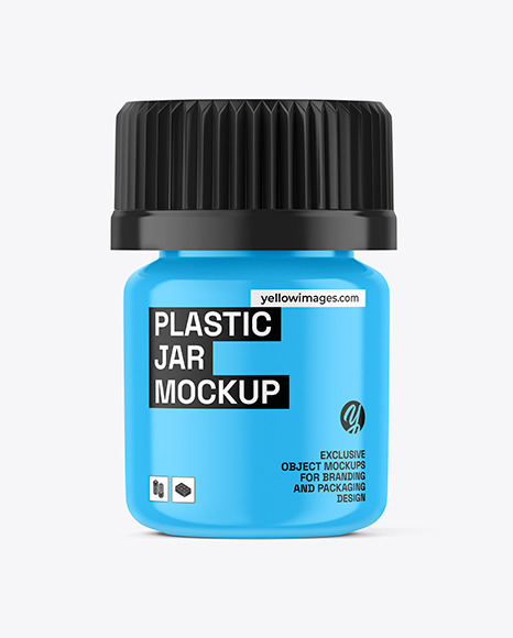 Glossy Plastic Jar Mockup
