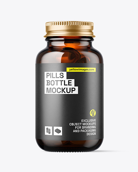 Glass Pills Bottle