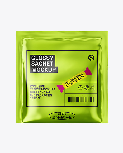 Metallic Sachet Mockup