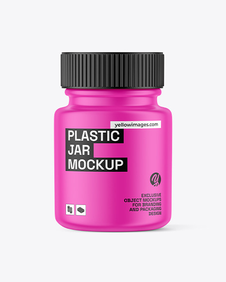 Matte Plastic Jar Mockup