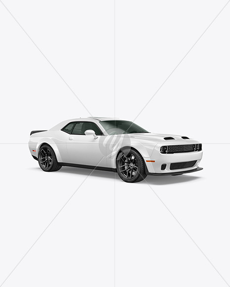 Muscle Car Mockup - Half Side View