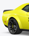 Muscle Car Mockup - Half Side View