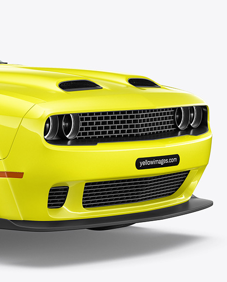 Muscle Car Mockup - Half Side View