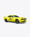 Muscle Car Mockup - Half Side View