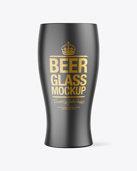Matte Beer Glass Mockup