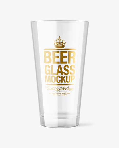 Empty Beer Glass Mockup - Free Download Images High Quality PNG, JPG