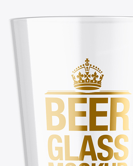 Empty Beer Glass Mockup - Free Download Images High Quality PNG, JPG