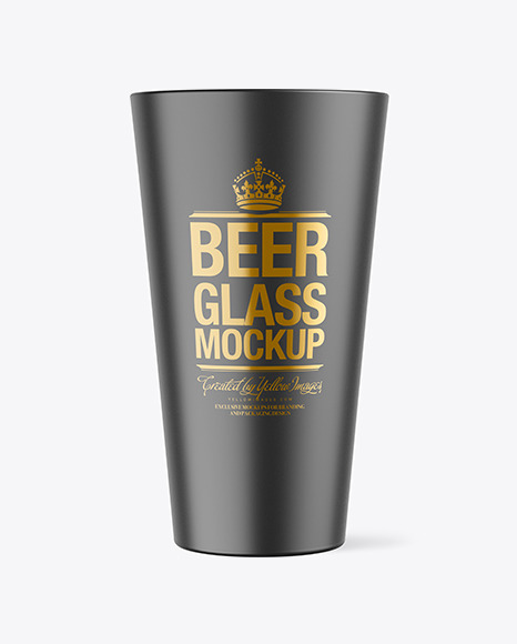 Matte Beer Glass Mockup