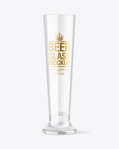 Empty Beer Glass Mockup