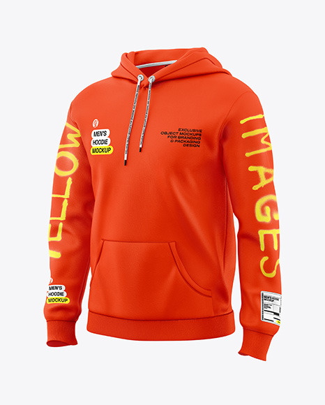 Men&#039;s Hoodie Mockup - Half Side View