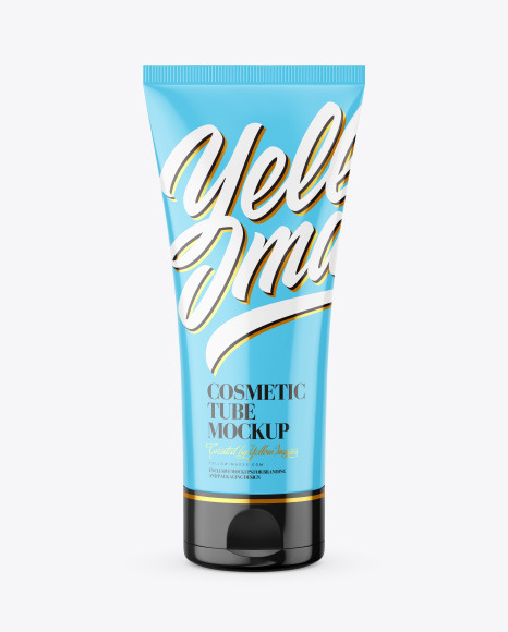 Glossy Cosmetic Tube Mockup