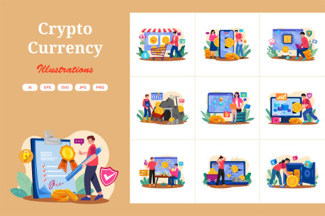 M655_Cryptocurrency Illustration Pack