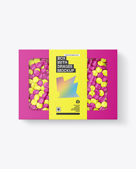 Kraft Box With Dragee Mockup