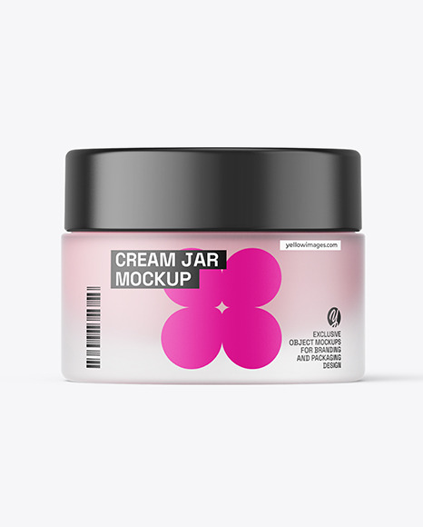 Frosted Cosmetic Jar Mockup
