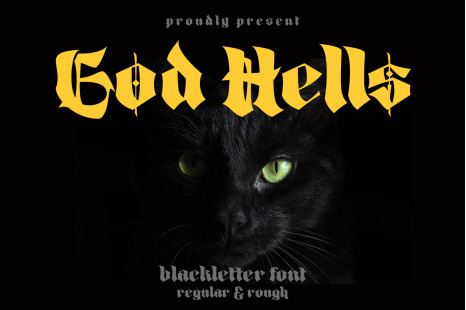 God Hells - Blackletter Font
