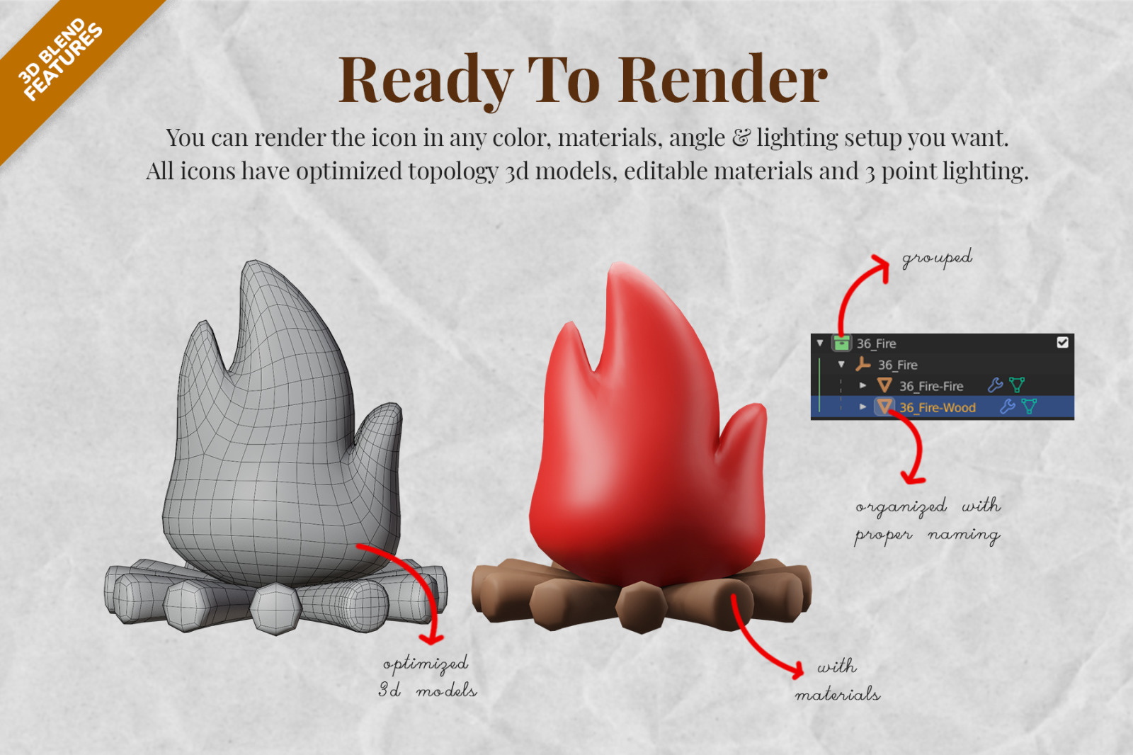 3D Icon Illustration Set - Autumn Vol.02 Outdoor