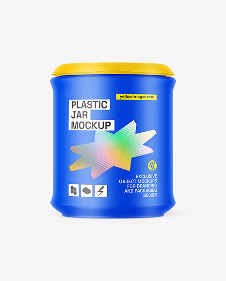 Matte Plastic Jar Mockup