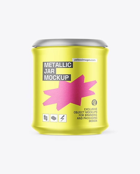 Matte Metallic Jar Mockup