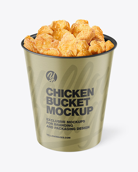 Paper Bucket With Chicken Mockup Free Download Images High Quality