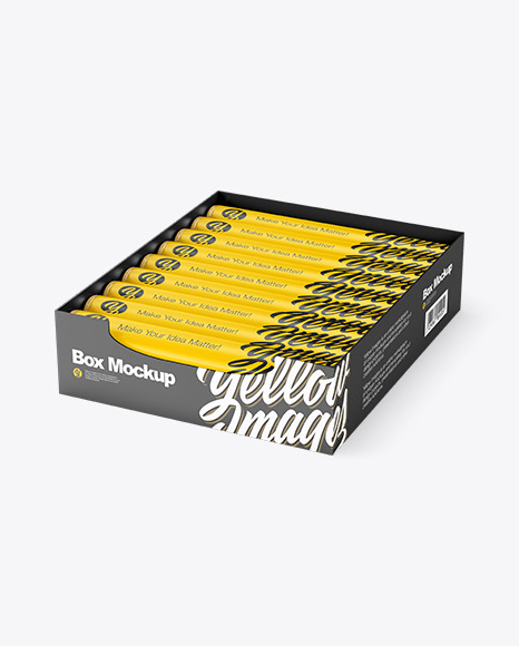 Box With Candies Mockup