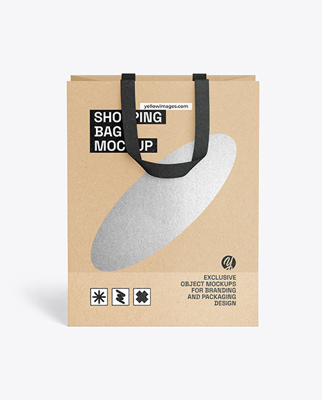 Kraft Paper Shopping Bag Mockup