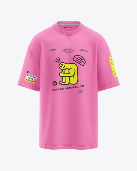 Men&#039;s Oversized T-Shirt Mockup - Front View