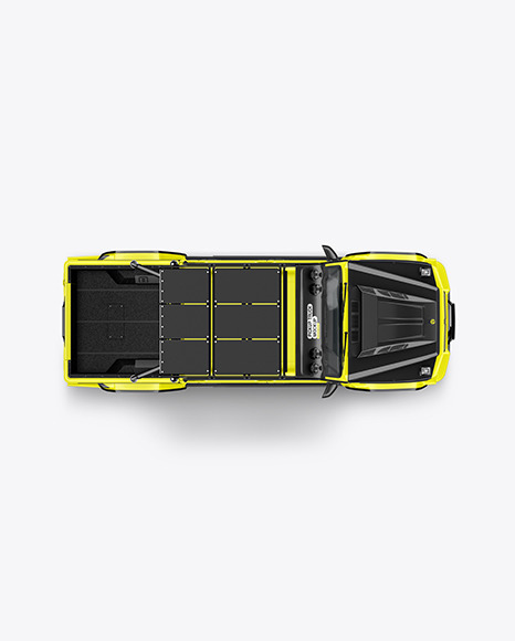 Pickup Off-Road Truck Mockup - Top View