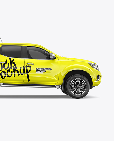 Pickup Truck Mockup - Side View