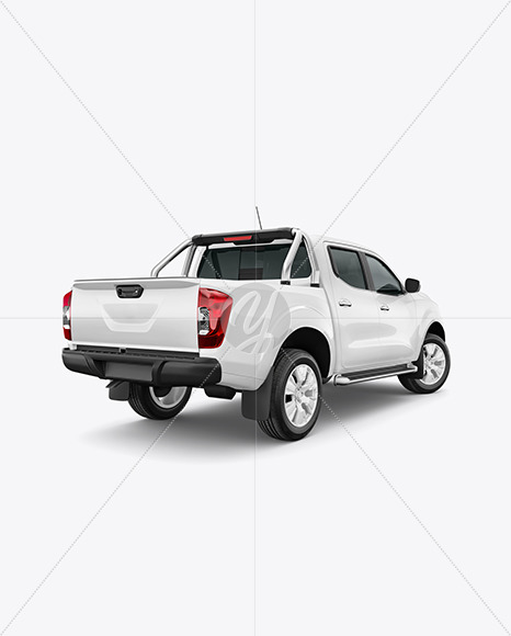 Pickup Truck Mockup - Back Half Side View