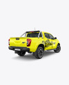 Pickup Truck Mockup - Back Half Side View