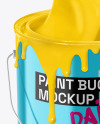 Metallic Paint Bucket W/ Splash Mockup