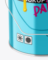 Metallic Paint Bucket W/ Splash Mockup