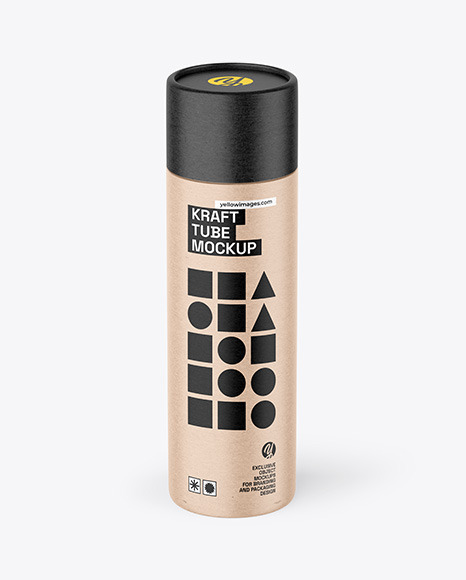 Kraft Paper Tube Mockup