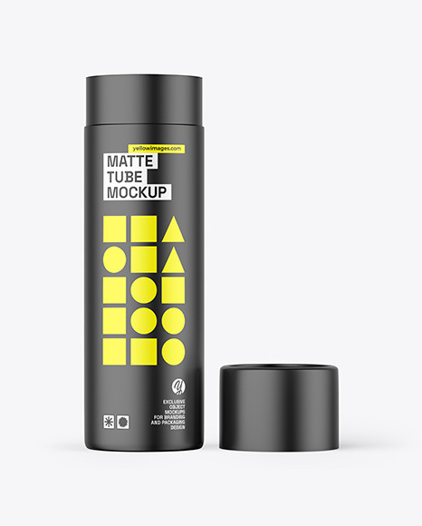 Matte Opened Paper Tube Mockup