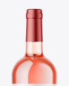 Clear Glass Pink Wine Bottle Mockup