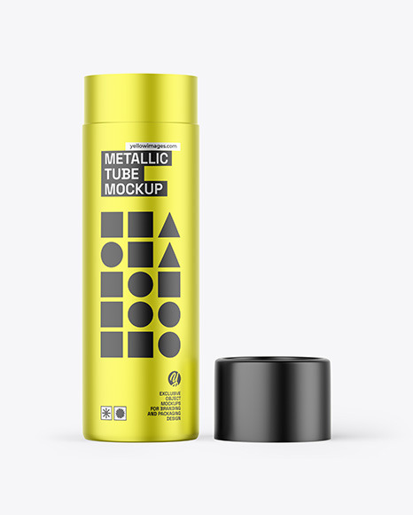 Metallized Opened Paper Tube Mockup