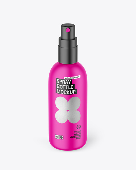 Matte Spray Bottle Mockup