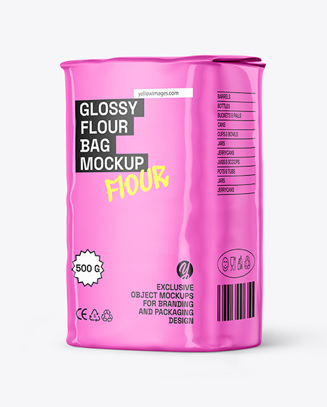 Glossy Stand-up Bag Mockup