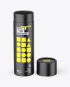 Matte Opened Paper Tube Mockup