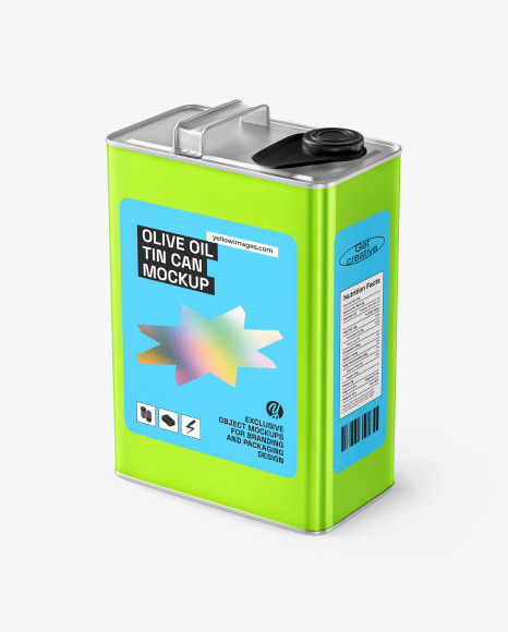 Oil Tin Can Mockup