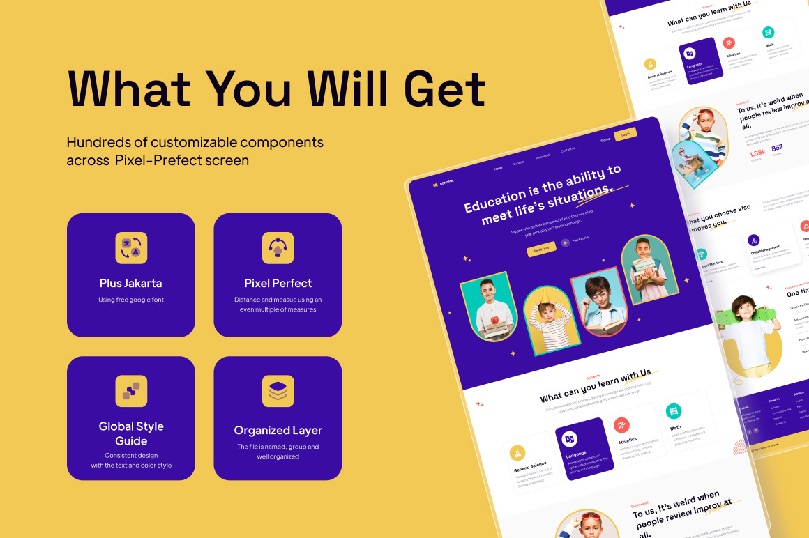 Child Education Website UI Kit