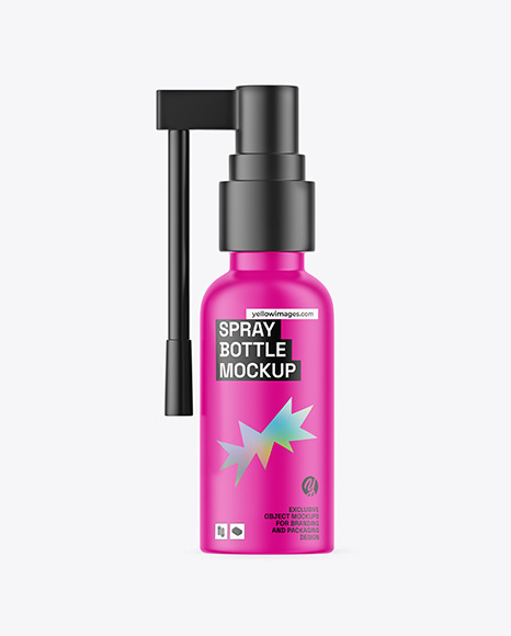 Matte Spray Bottle Mockup