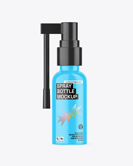 Glossy Spray Bottle Mockup