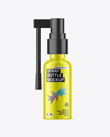 Metallic Spray Bottle Mockup