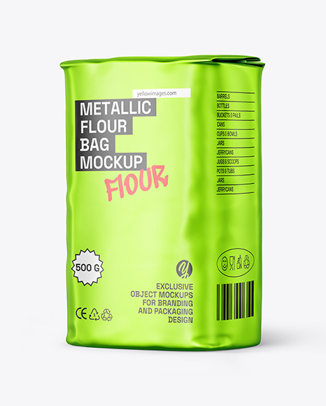 Metallic Stand-up Bag Mockup